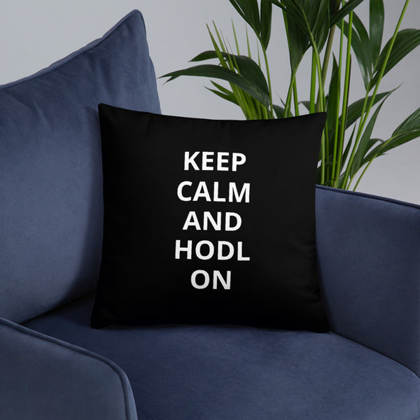 KEEP CALM Crypto Throw Pillow - Money Market Store 
