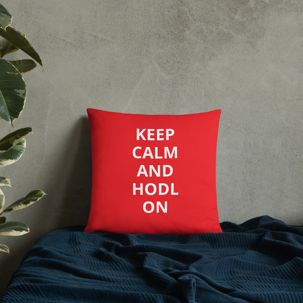 KEEP CALM Crypto Throw Pillow - Money Market Store