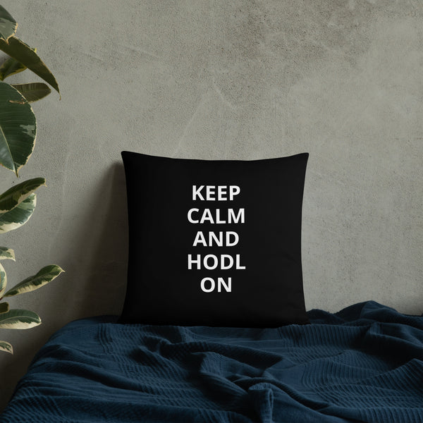 KEEP CALM Crypto Throw Pillow - Money Market Store 