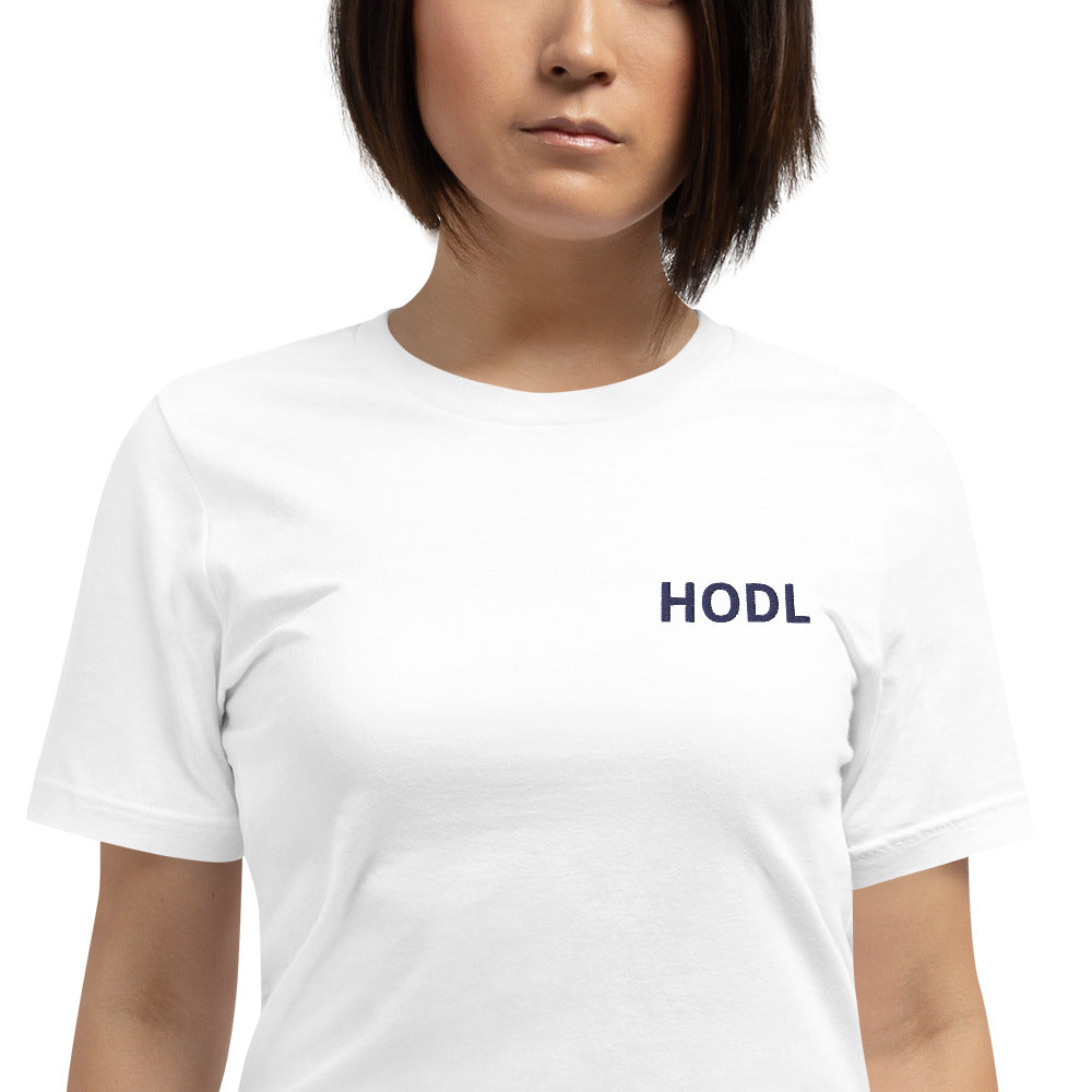 Crypto HODL Embroidered T-Shirt - Money Market Store